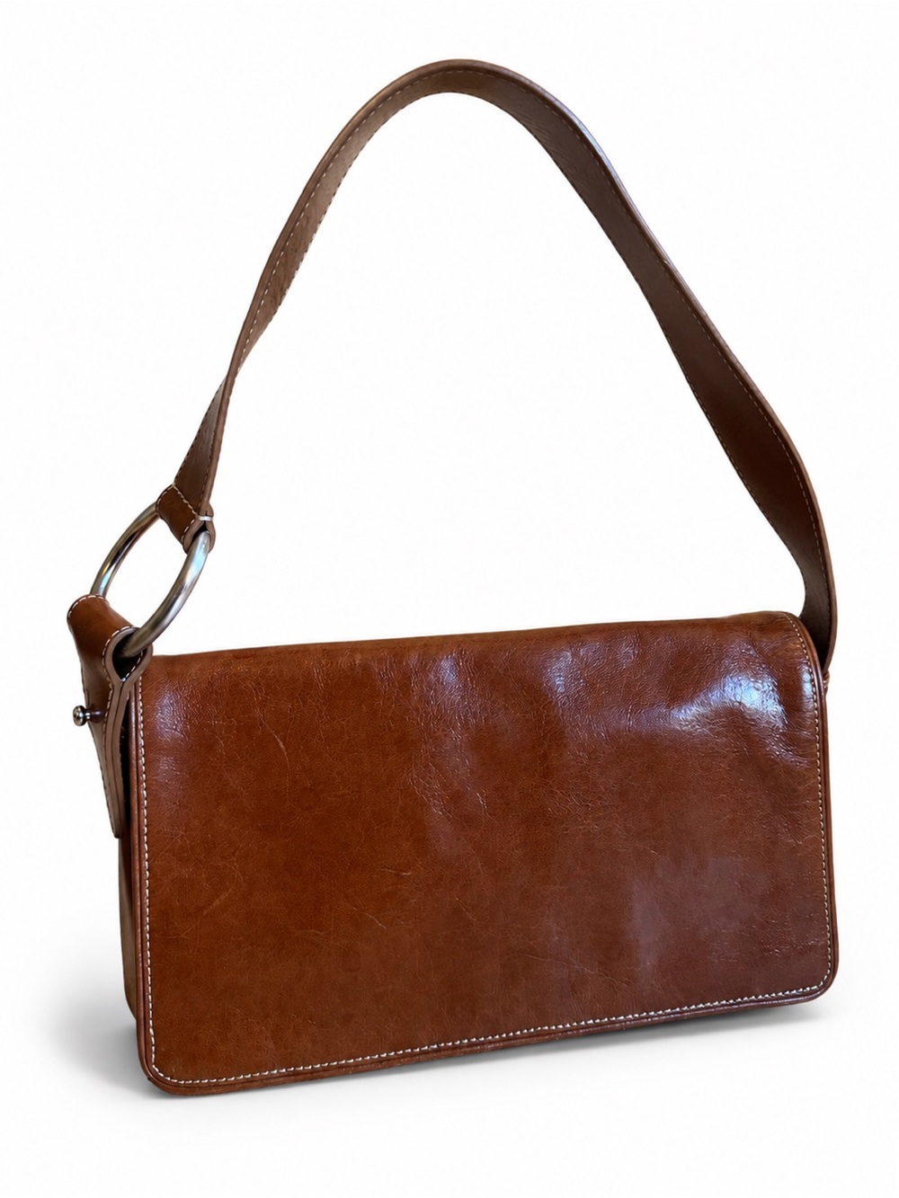 Kenneth Cole Brown Leather Shoulder Bag